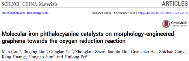 SCMs|石墨烯负载分子铁酞菁催化剂的形貌结构调控与氧还原催化应用