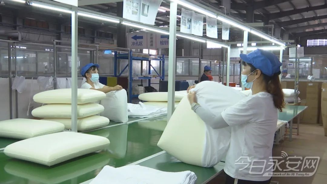 抓招商 抓项目 抓发展｜永安梦康石墨烯家居科技有限公司记忆枕生产线有序投产