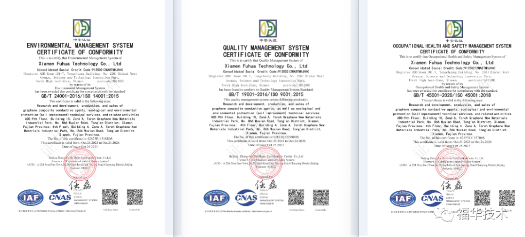 厦门福华技术有限公司顺利通过ISO三体系认证