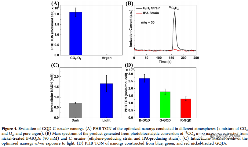 【CO2转化】ACS AMI：利用石墨烯量子点纳米生物混合体中的大气二氧化碳和阳光来制造碳负和碳中性产品—Yuchen Ding