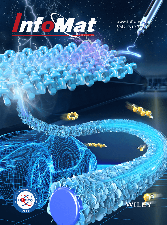 郑州大学邵国胜、张鹏教授InfoMat封面文章：电纺柔性TiC纳米纤维@垂直石墨烯电催化剂促进锂硫电池中多硫化锂催化转化