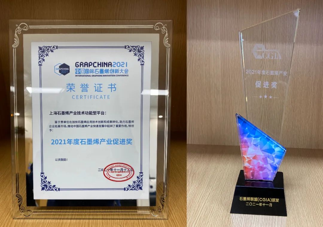 我平台承办2021（第八届）中国国际石墨烯创新大会，并获“2021年度石墨烯产业促进奖”