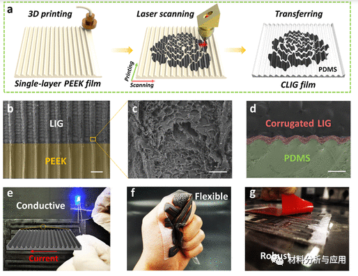 中科院空间应用中心《ACS AMI》:激光诱导波纹石墨烯薄膜，用于集成多模态传感器