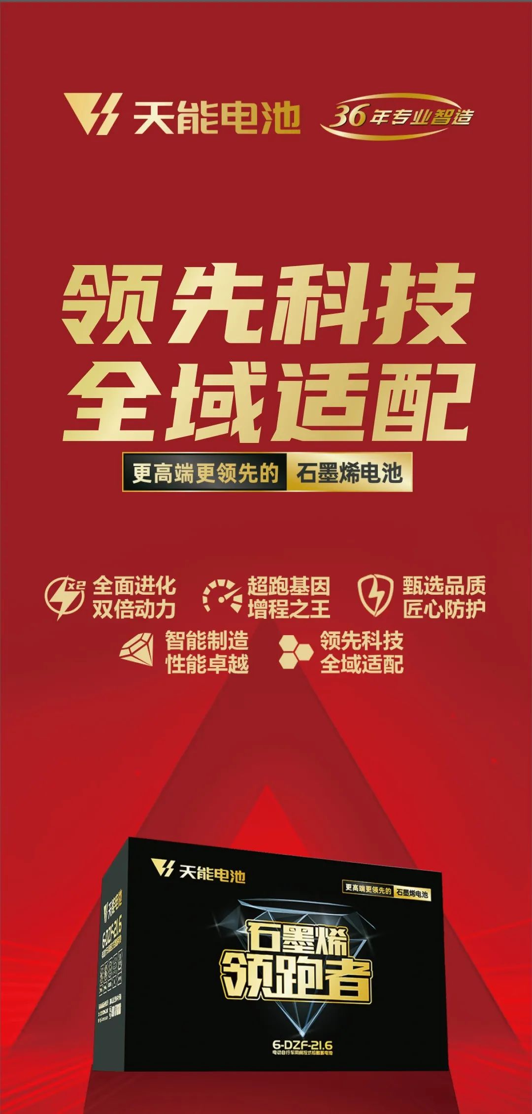 更高端更领先！天能石墨烯领跑者电池震撼发布