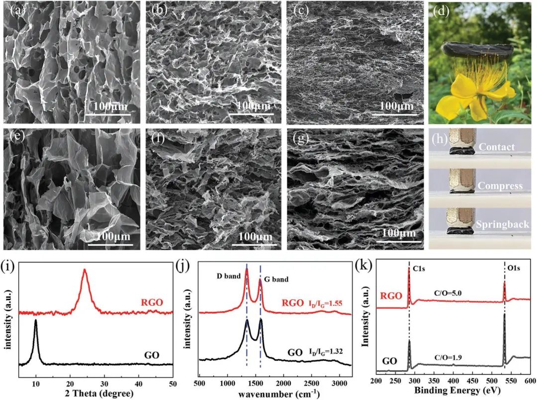 层状石墨烯气凝胶，用于电磁干扰屏蔽和压阻传感器应用