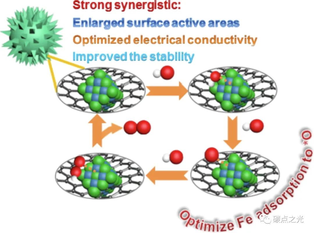 FeNi3合金与石墨烯碳点的协同耦合用于先进的析氧反应电催化