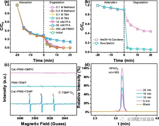 文献速递|四川大学赖波教授团队CEJ：N掺杂石墨烯中封装的Fe活性位点活化PMS–吸附和电子转移主导的非自由基机制