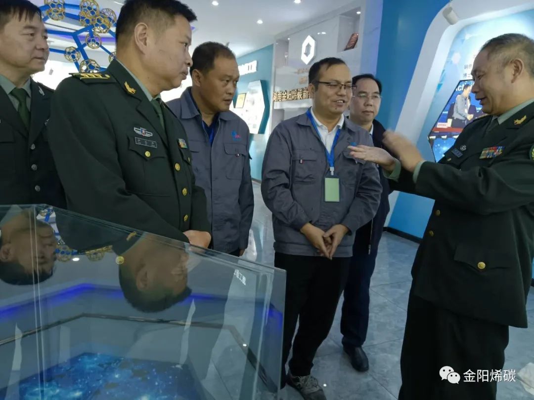 长沙警备区刘长进司令员调研走访湖南金阳烯碳新材料有限公司