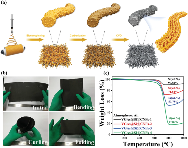南方科大曾林/万佳雨今日Adv. Sci.：N/O掺杂石墨烯涂覆CNFs，助力硅负极储锂！
