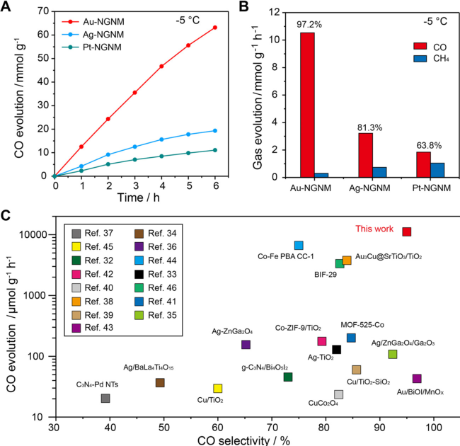 ​武汉大学今日ACS Nano：氮掺杂石墨烯纳米气泡负载贵金属原子，仿生叶片光催化还原CO2！