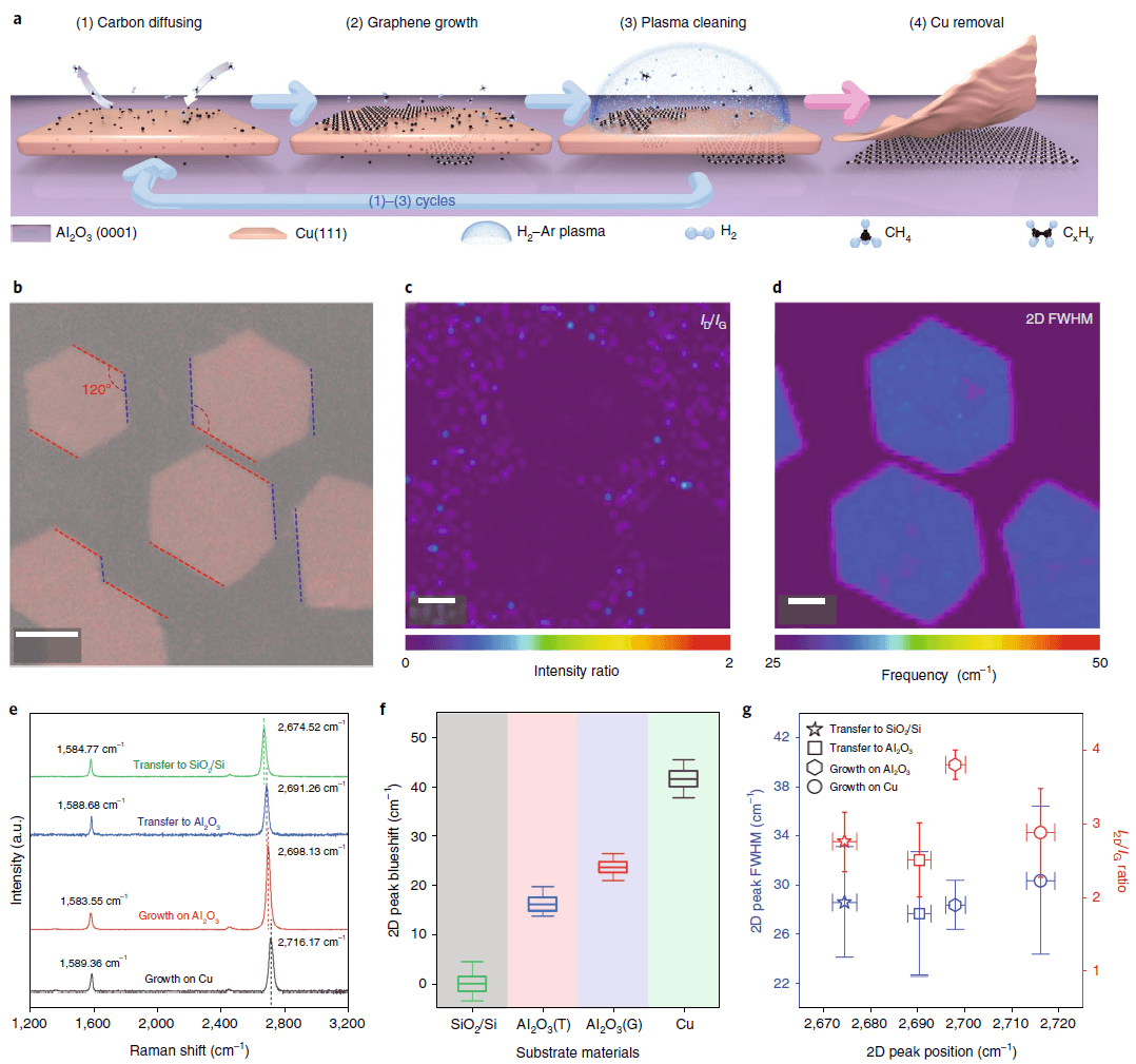 KAUST张西祥、田博《自然·材料》：在蓝宝石衬底上生长的晶圆级单晶单层石墨烯