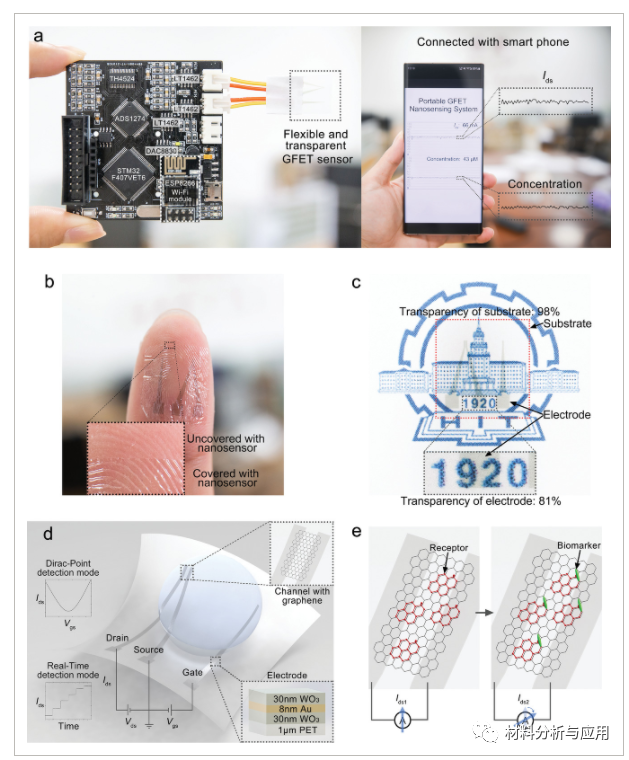 哈工大《AMT》:超柔韧透明石墨烯可穿戴传感器，用于检测体液生物标志物