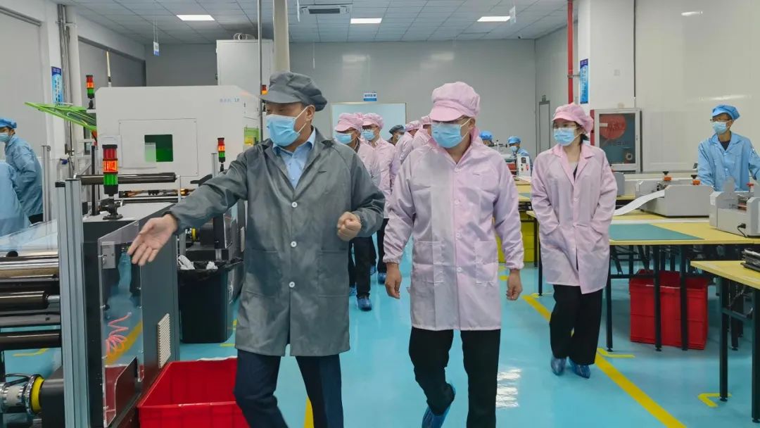 浙江省东阳经济开发区党工委委员、管委会副主任胡永亮一行莅临高烯科技调研指导!