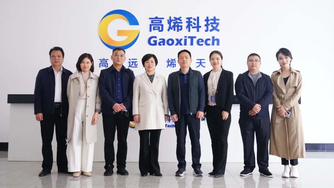 湖南省常德市政府副秘书长李碧波、市商务局局长林红华一行莅临高烯科技调研！