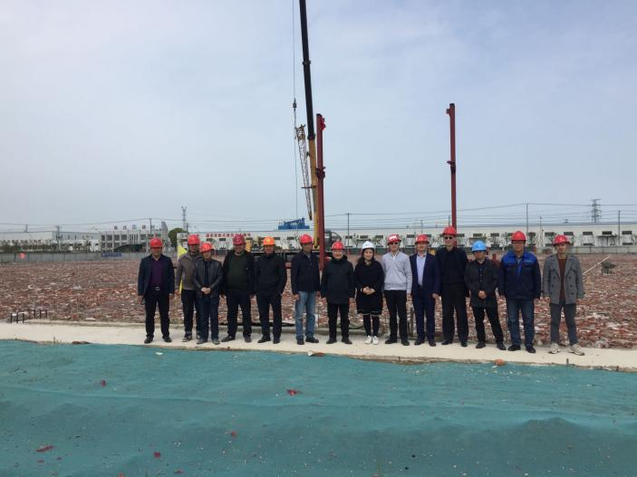 江苏利物盛电子科技有限公司新建厂房项目立柱吊装启动仪式顺利举行