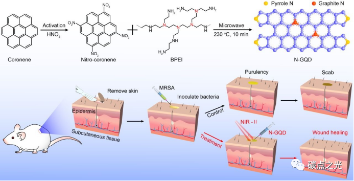 Journal of Materials Chemistry B:N掺杂石墨烯量子点在第二近红外窗口光热消除多重耐药细菌中的应用