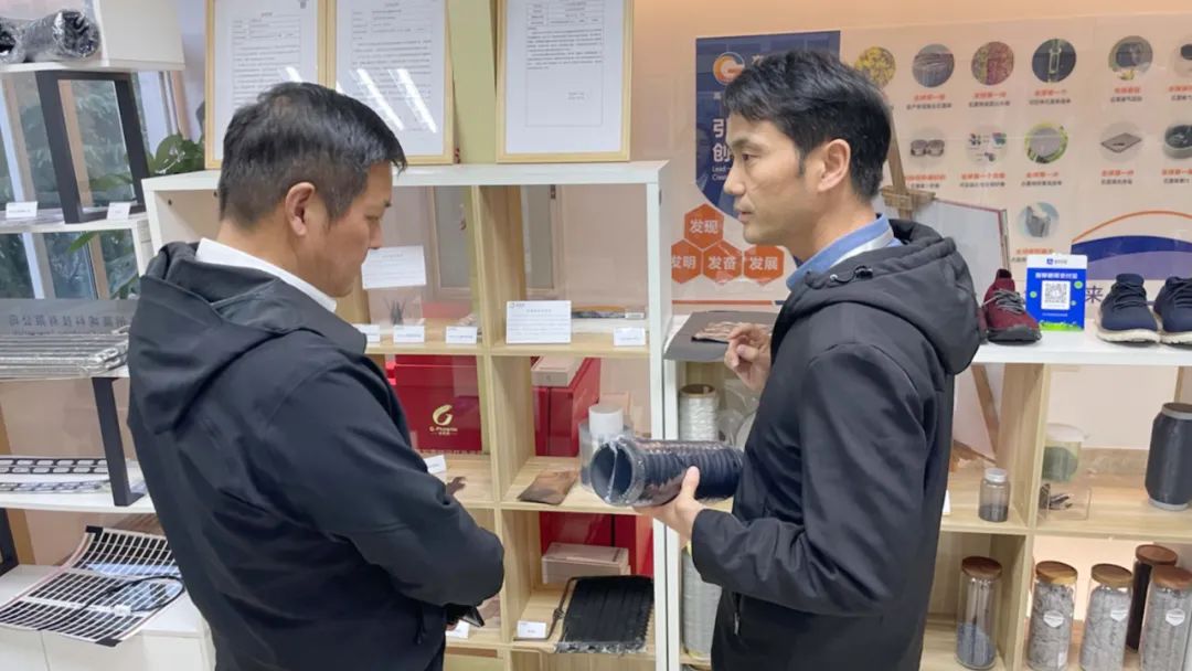 余杭区政协副主席、良渚街道党工委书记斯建刚一行莅临高烯科技考察调研