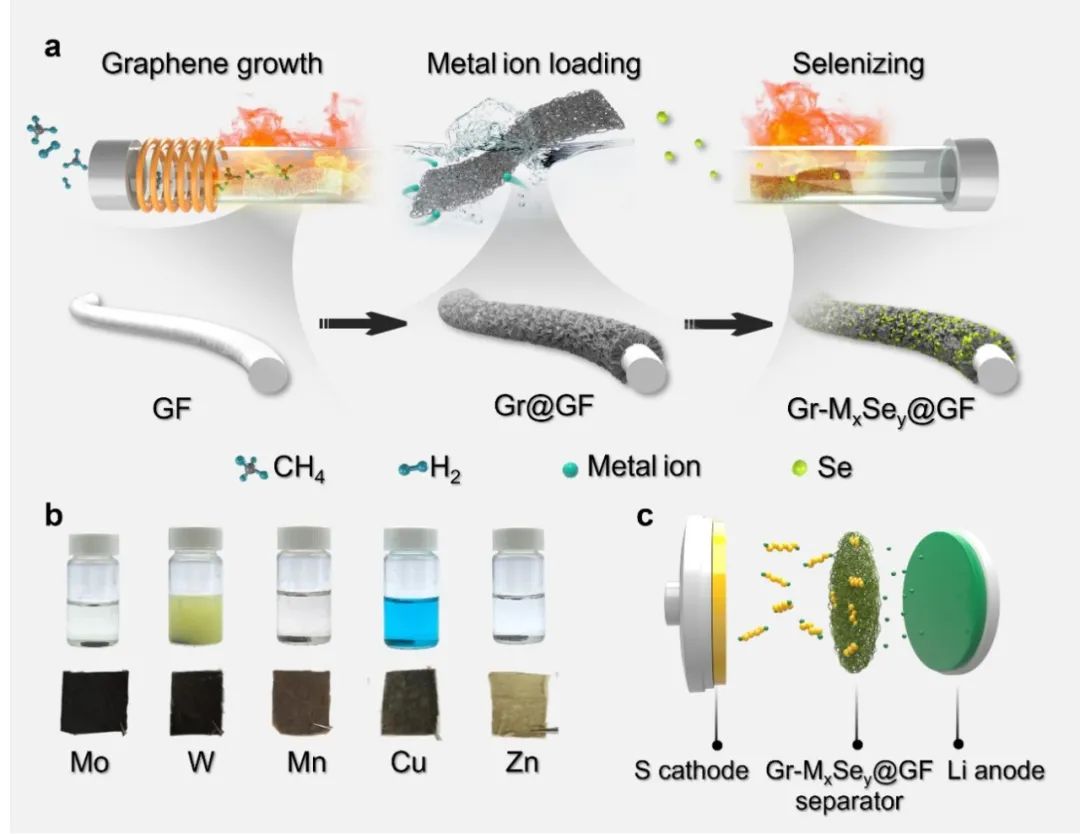 孙靖宇课题组AFM：一种石墨烯-硒化物异质结构的普适化制备策略用于调节锂硫氧化还原