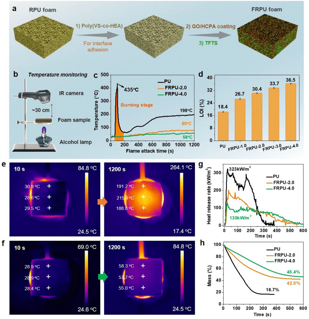 “一石三鸟”：氧化石墨烯基智能薄膜/涂层的设计、火灾预警与防火一体化