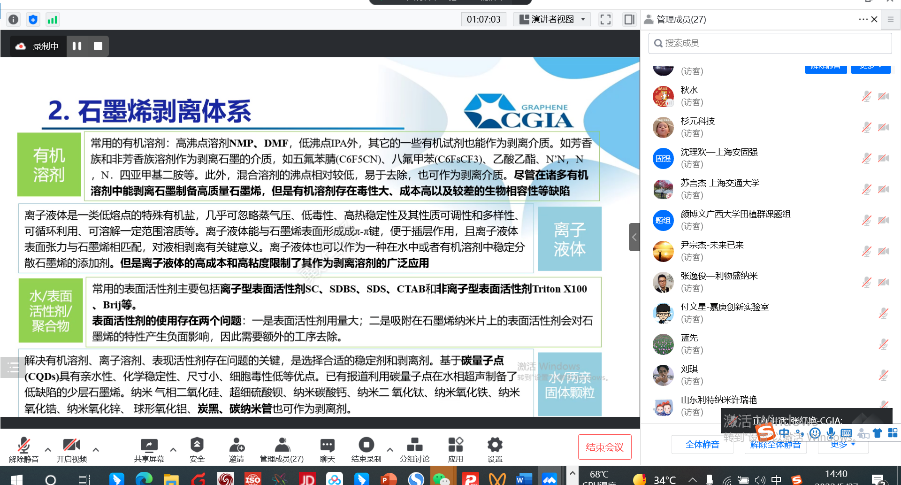 益墨轩科技公司参与石墨烯材料“液相剥离法”和“电弧法”绿色制备两项团体标准研讨会顺利召开