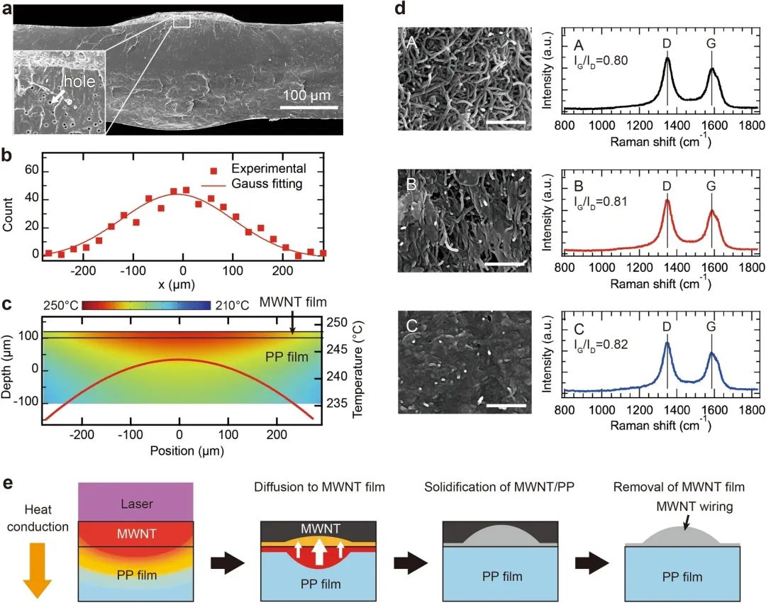 《Scientific Reports》：在塑料薄膜上直接形成电阻可控的碳纳米管布线