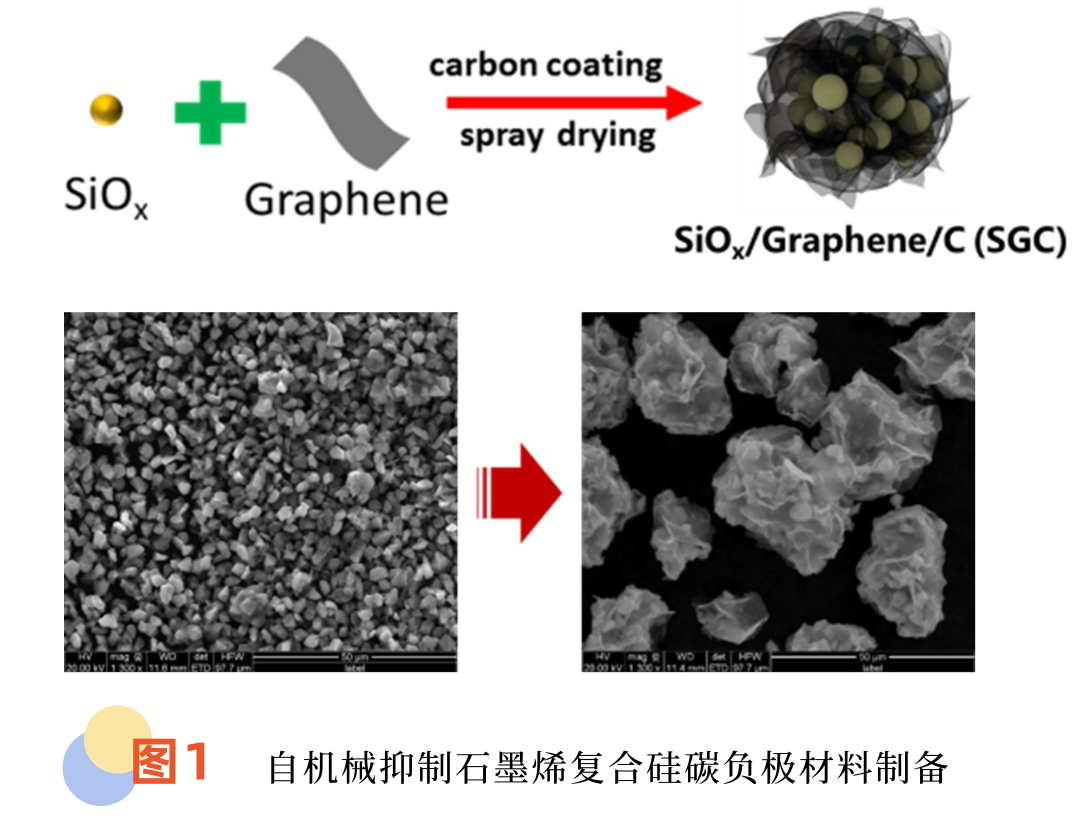 宁波材料所在石墨烯复合硅碳负极材料及其高能量密度锂离子电池方面取得进展