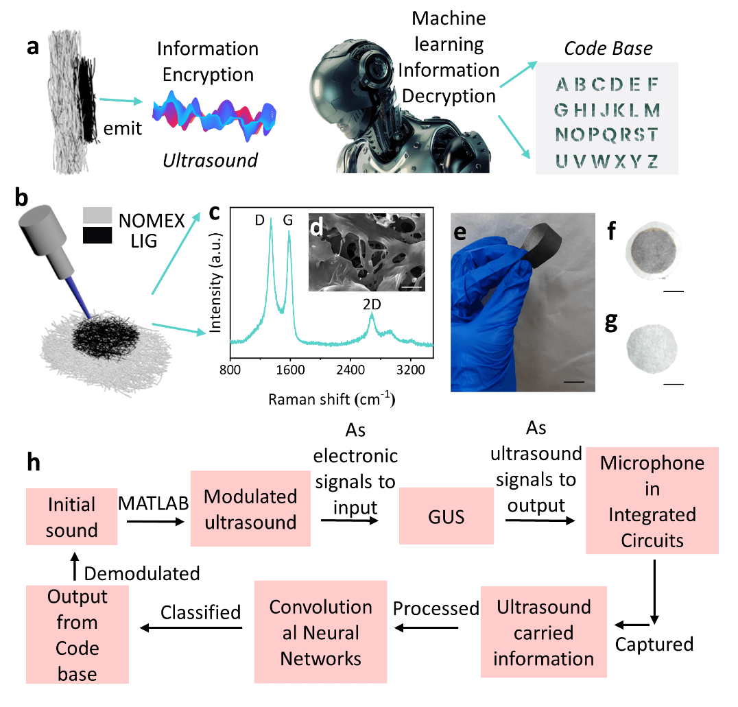 清华大学任天令、北京科技大学陶璐琪：石墨烯又一突破性新应用 - 作为柔性超声源进行信息加密