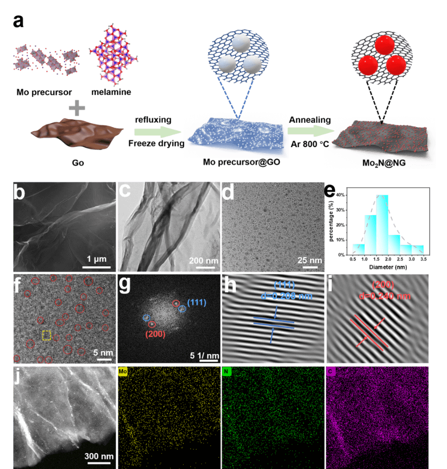 陈远富教授AFM：Mo2N量子点修饰N掺杂石墨烯纳米片作为双功能界面层用于免枝晶生长、无穿梭效应的锂硫电池