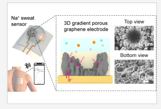 Nano Letters：利用梯度多孔石墨烯作为固体接触层提高可穿戴电化学汗液传感器的灵敏度