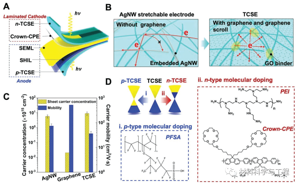 《Adv Mater》：高效OLED的石墨烯基本征可拉伸二维接触电极！
