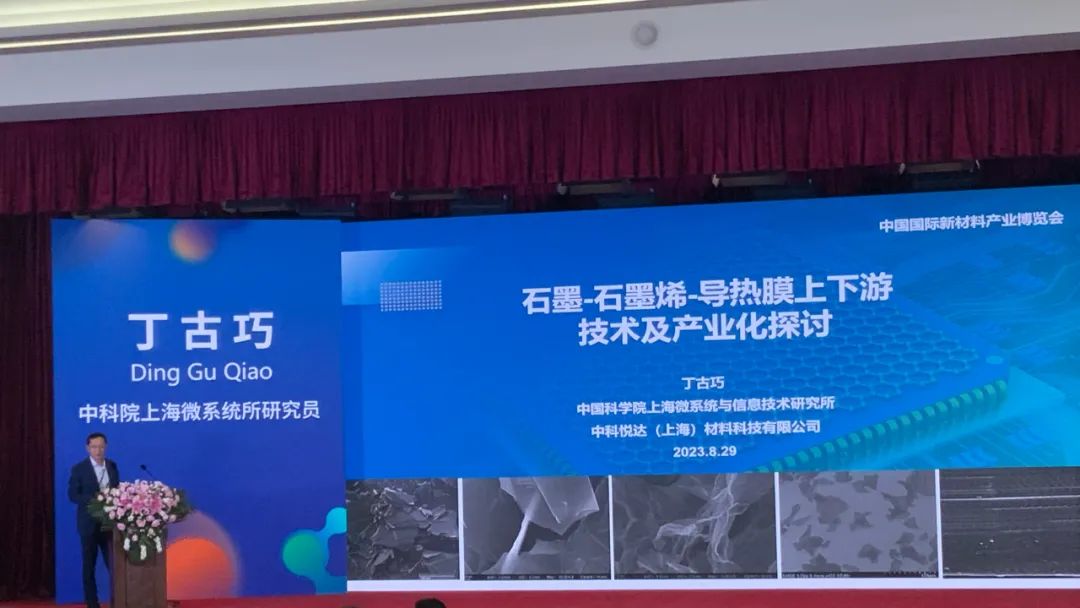 丁古巧博士应邀参加第六届中国国际新材料产业博览会并在石墨新材料发展与应用论坛作主题报告