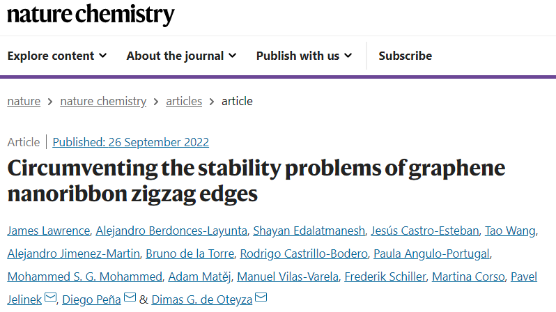 石墨烯最新Nature Chemistry文章