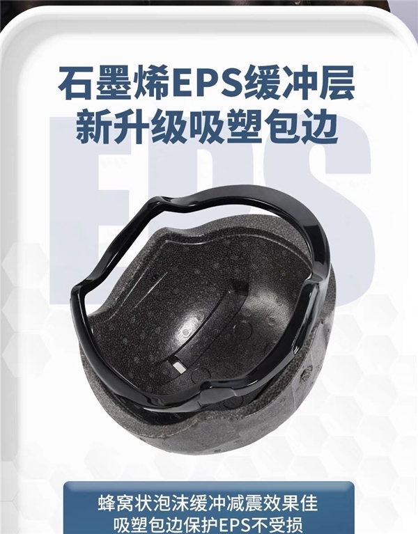 野马头盔创新突破：将石墨烯和纳米科技应用于EPS缓冲层