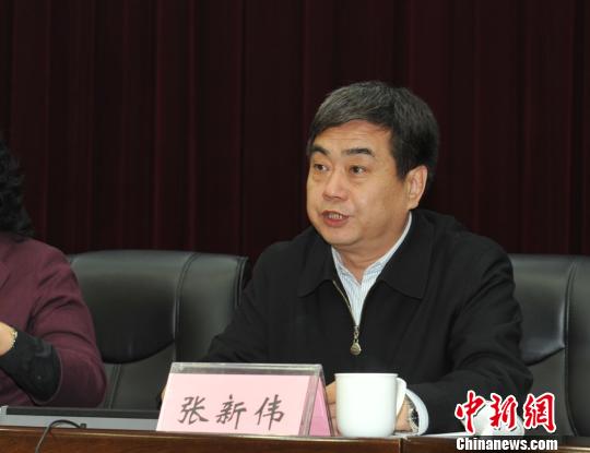 山西省科技厅党组书记张新伟在2018年全省科技工作会讲话。　徐向超 摄