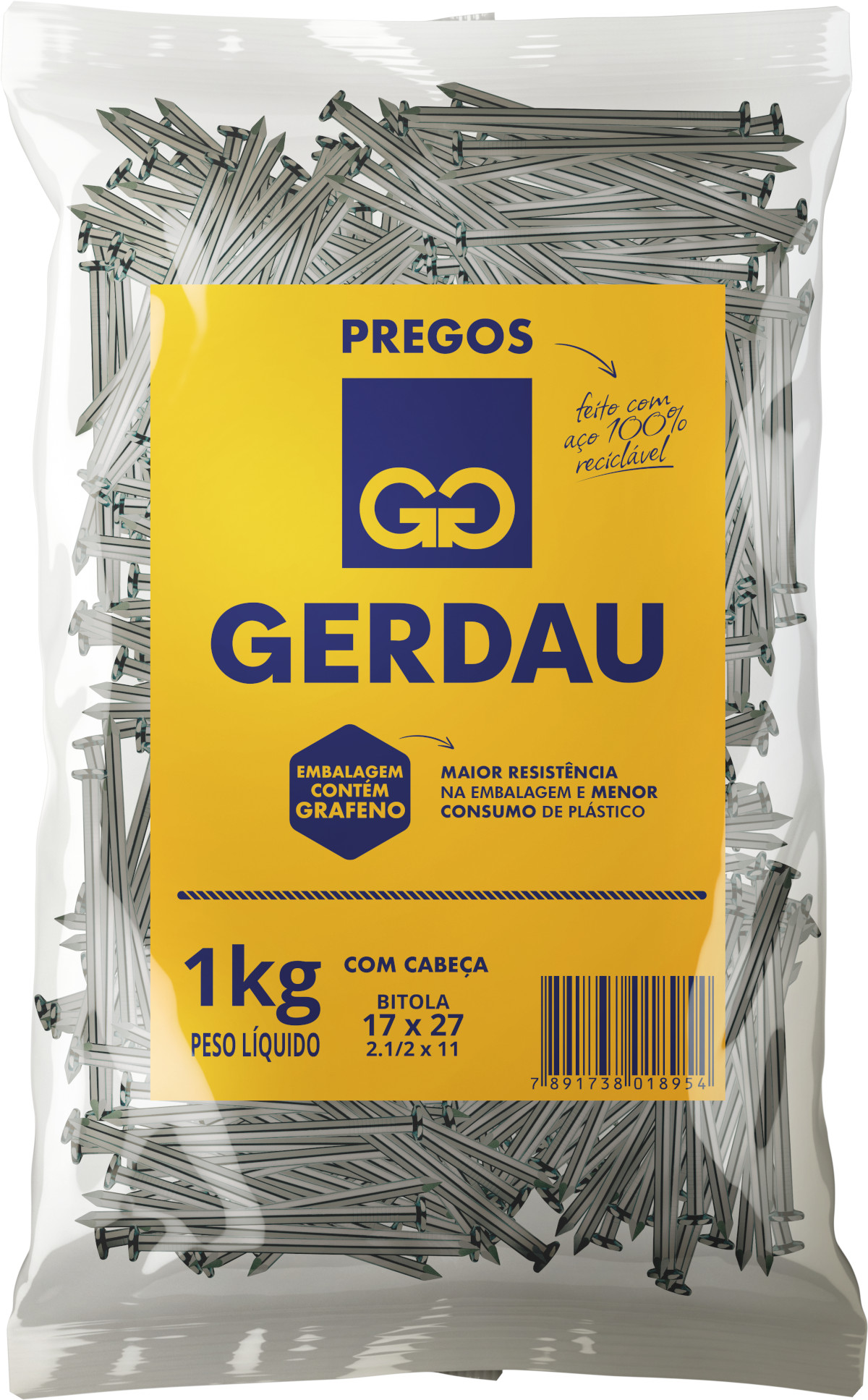 Gerdau Graphene推出添加石墨烯的包装 每年减少Gerdau钉子产品直接塑料消耗72吨