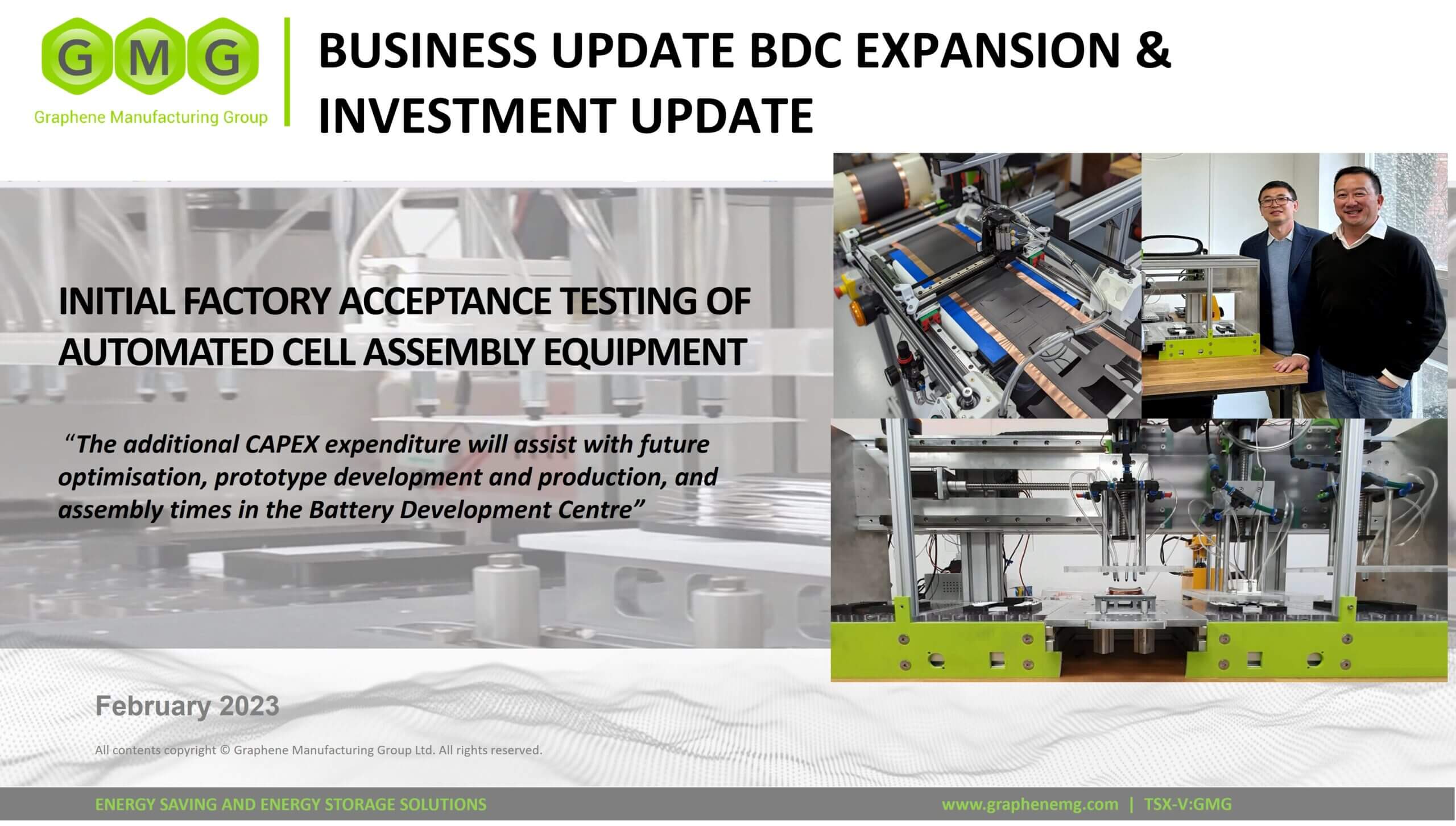GMG宣布对半自动原型电池组件设备进行初步工厂验收测试