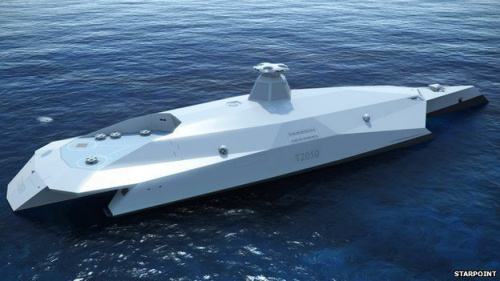 英研究超科幻未来军舰配电磁武器舰身可隐形（图）