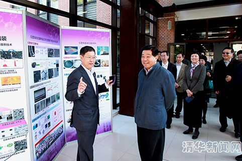 贾庆林到清华大学视察调研校长陈吉宁等陪同（图）