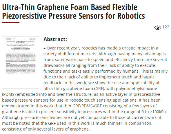 新型分布式高精度触感压力传感器有望变革机器人与义肢领域