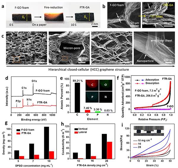 ACS Nano：大气环境直接浆料铸造高性能石墨烯气凝胶